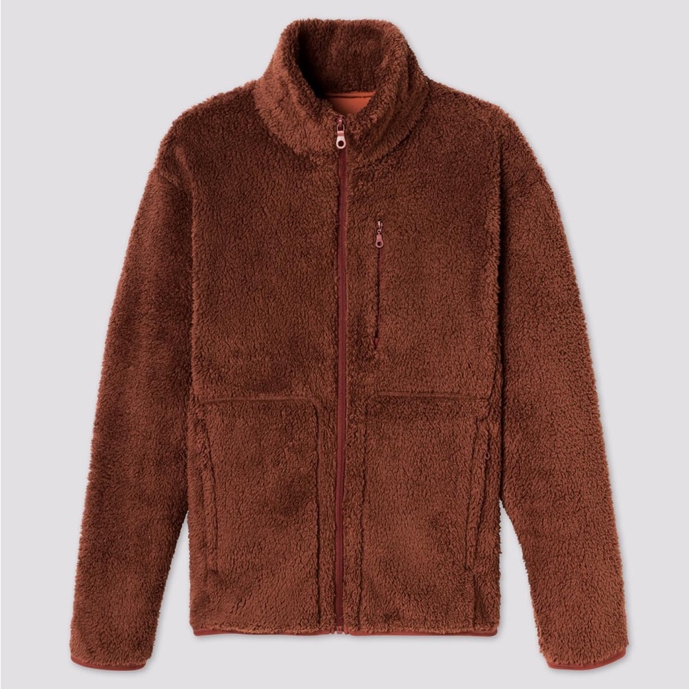 Girlfriend Collective Teddy Recycled Full-Zip Fleece, size L
